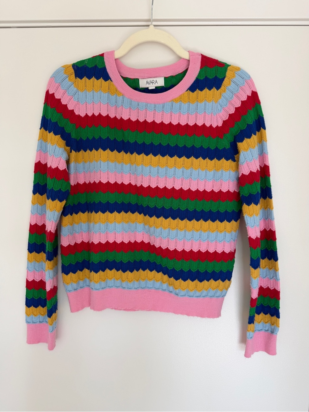 Avara Mandy Multi Striped Knit Sweater Size M - Picture 10 of 10